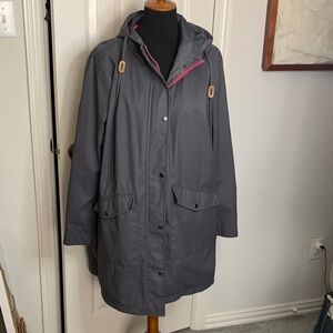 Evy's Tree Charcoal Utility Jacket with Pink Accents